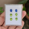 6 Pcs Natural kyanite And Peridot |Oval Shape| 8x6mm|7 Cts - The LabradoriteKing