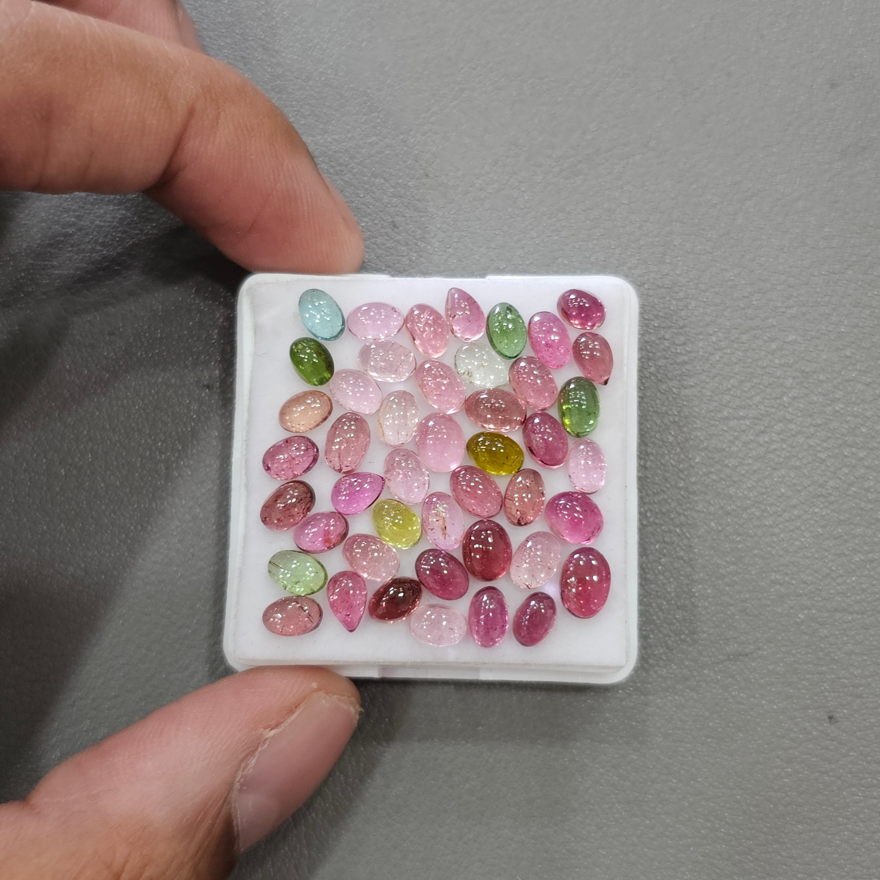 45 Pcs Natural Tourmaline  |Oval & Pear Shape| 6-7mm|24.4 Cts - The LabradoriteKing