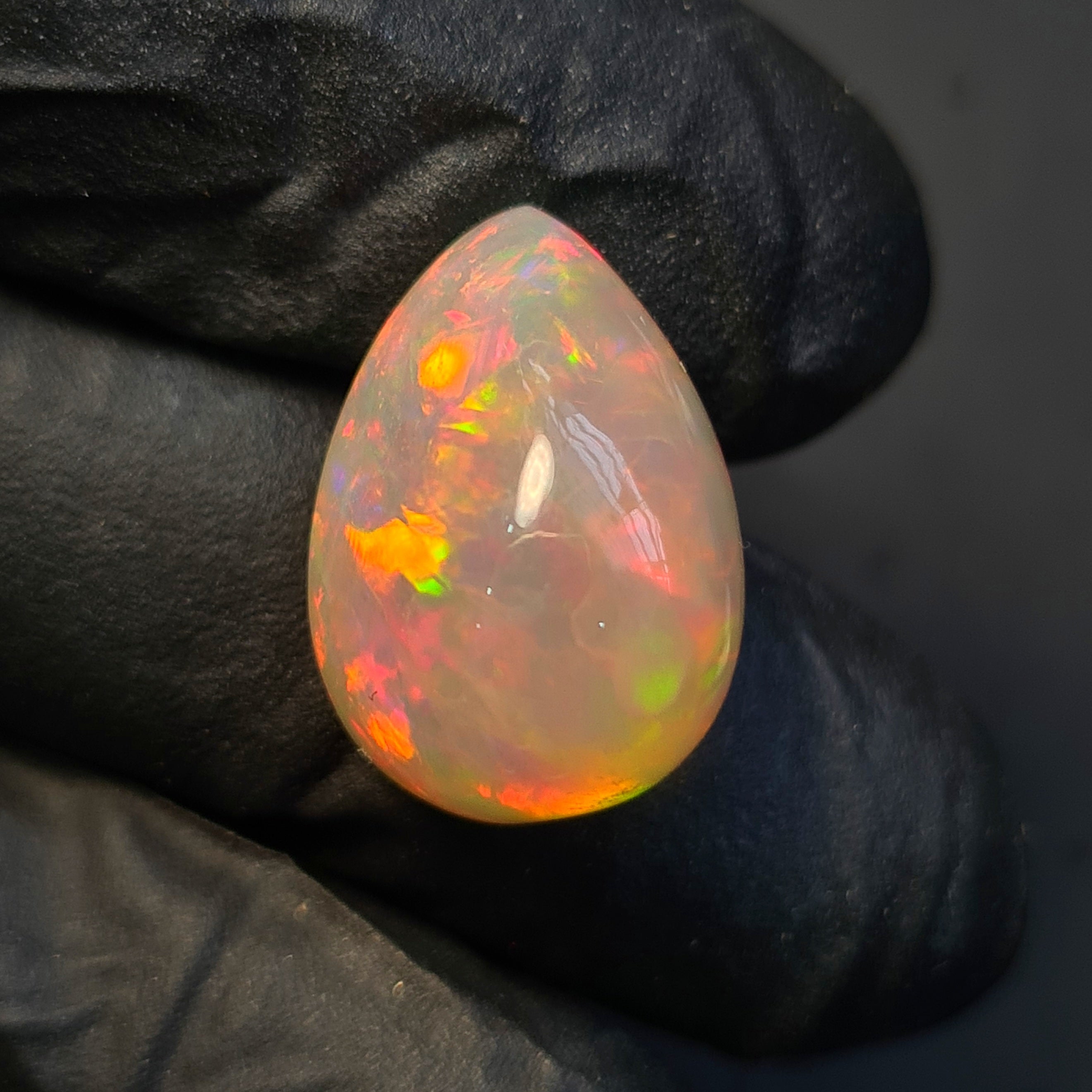 1  Pcs Of Natural Ethiopian Opal  | Pear | Size: 19x13mm