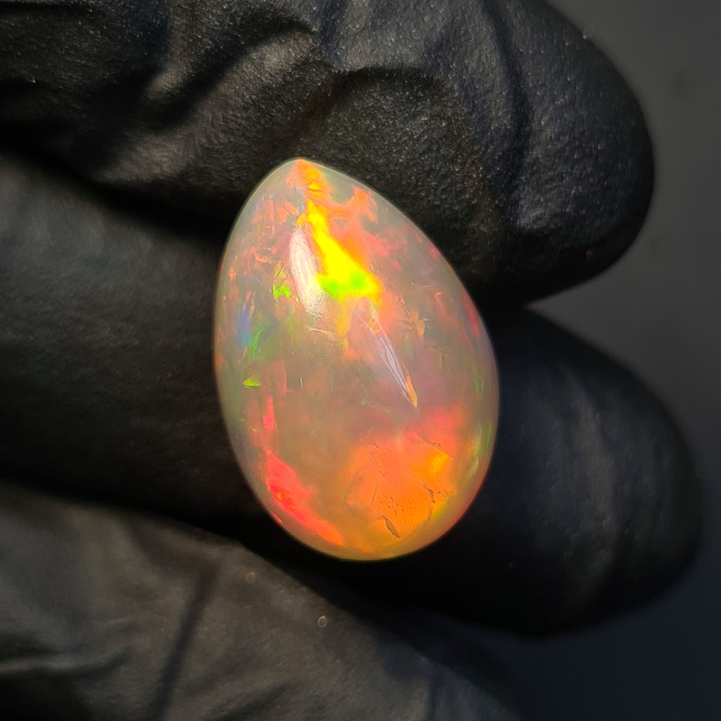 1  Pcs Of Natural Ethiopian Opal  | Pear | Size: 19x13mm