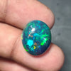 Natural Ethiopian Black Smoked Opal Cabochon| Oval| Size: 16x14mm | 7.3 Cts