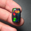 Natural Ethiopian Black Smoked Opal Cabochon| Rectangle| Size: 21x13mm | 12.5 Cts