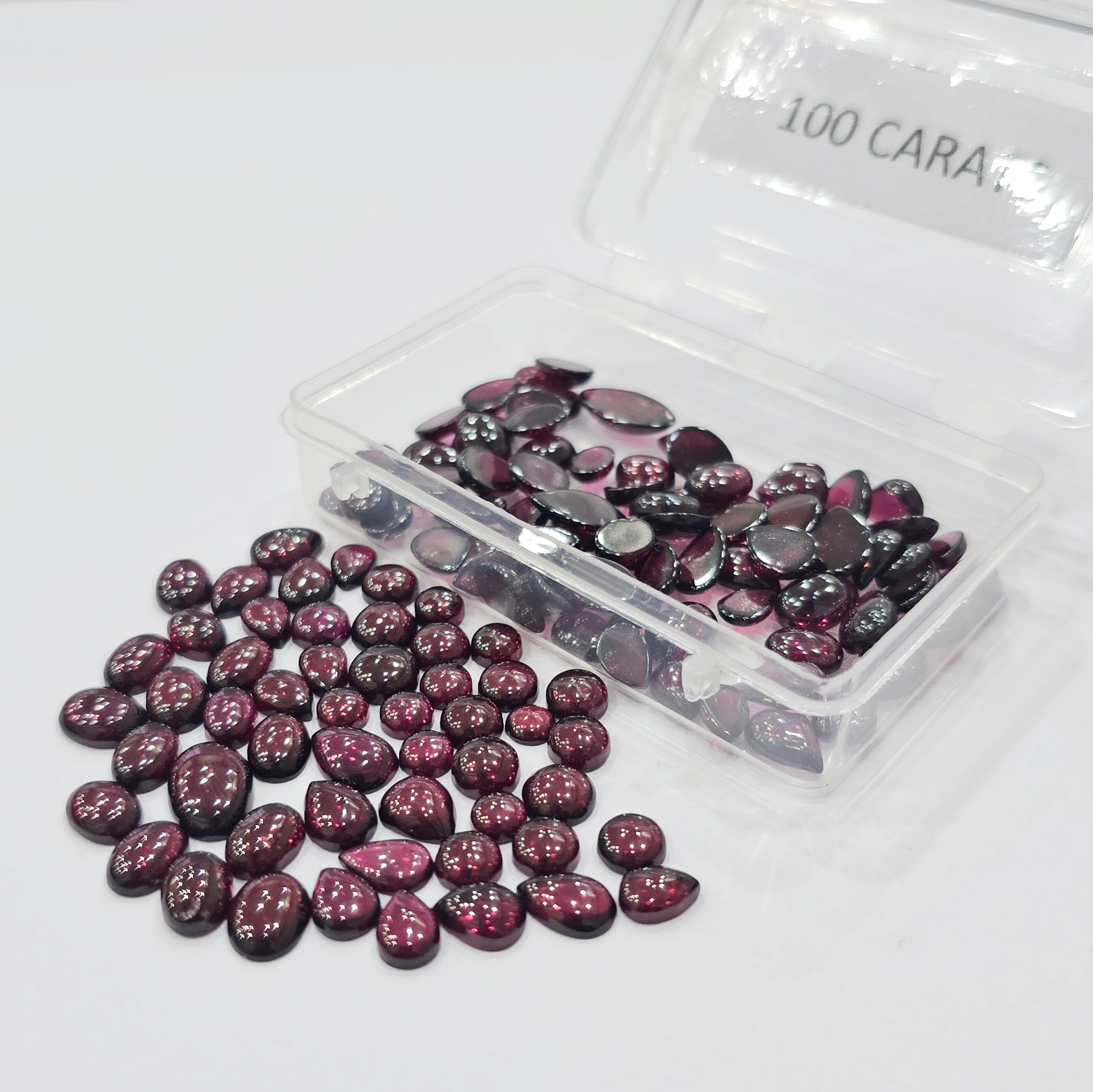 100 Cts scoop of Natural Pyrope Garnets cabs 5-9mm | 60-70 Pcs