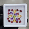 21 Pcs Of Natural Garnet, Peridot, Citrine & Amethyst Faceted | Shape: Mix| Size:4-8mm