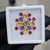 17 Pcs Of Natural Garnet, Peridot, Citrine & Amethyst Faceted | Shape: Mix| Size:4-8mm