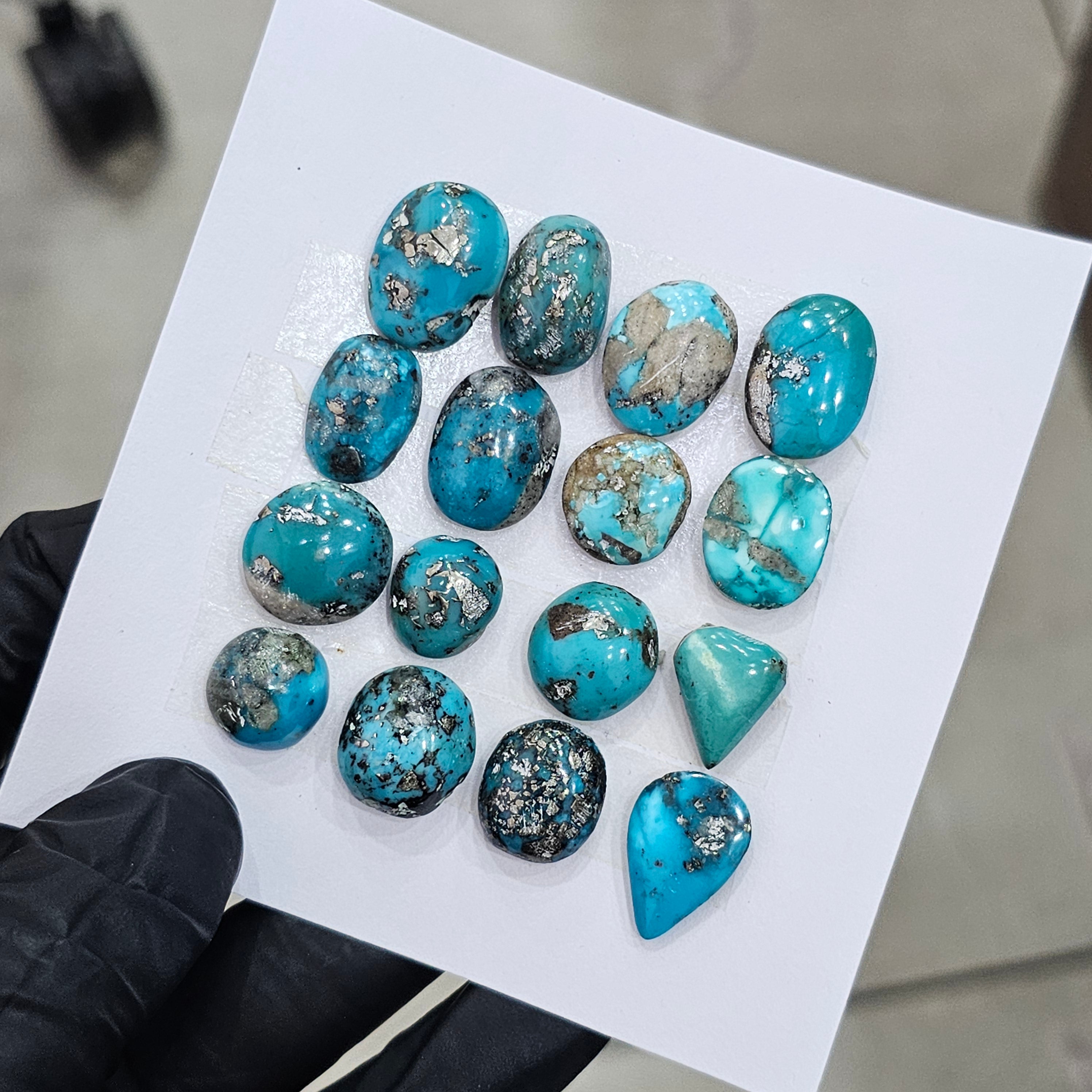 16 Pcs Of Natural Turquoise Cabochon |Mix|  Size:13-17mm