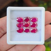 9 Pcs Of Natural Ruby Faceted | Oval Shape | Size:8x6mm