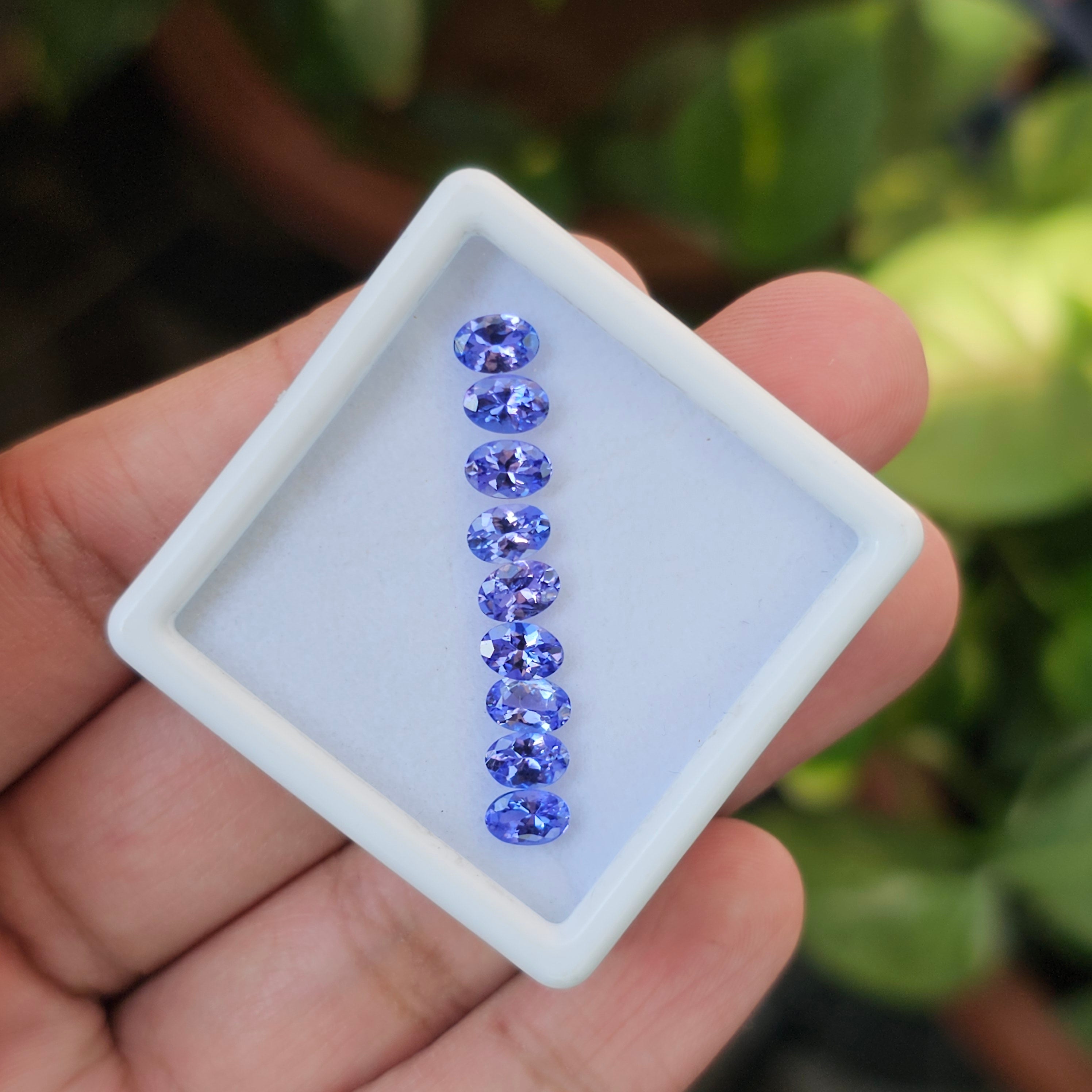 9 Pcs Of Natural Tanzanite Faceted | Oval Shape | Size:6x4mm