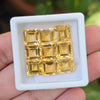 9 Pcs Of Natural Citrine Faceted | Shape: Square | Size: 9mm