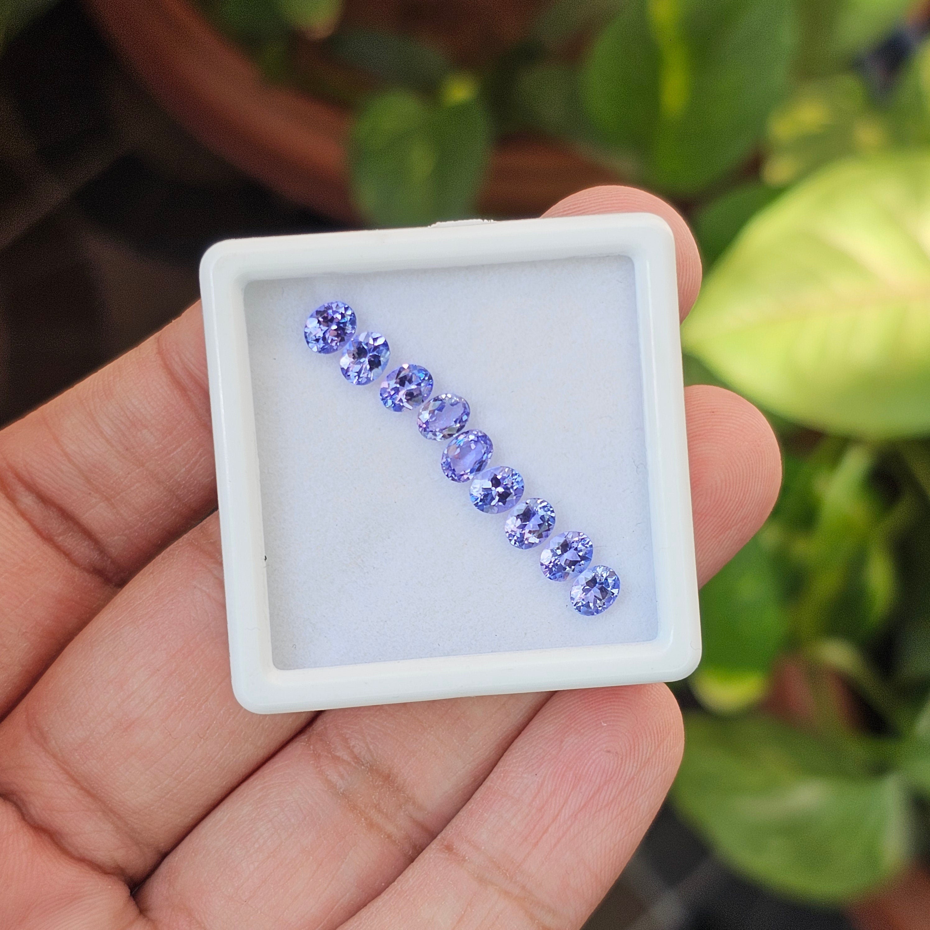 9 Pcs Of Natural Tanzanite Faceted | Oval Shape | Size:5x4mm