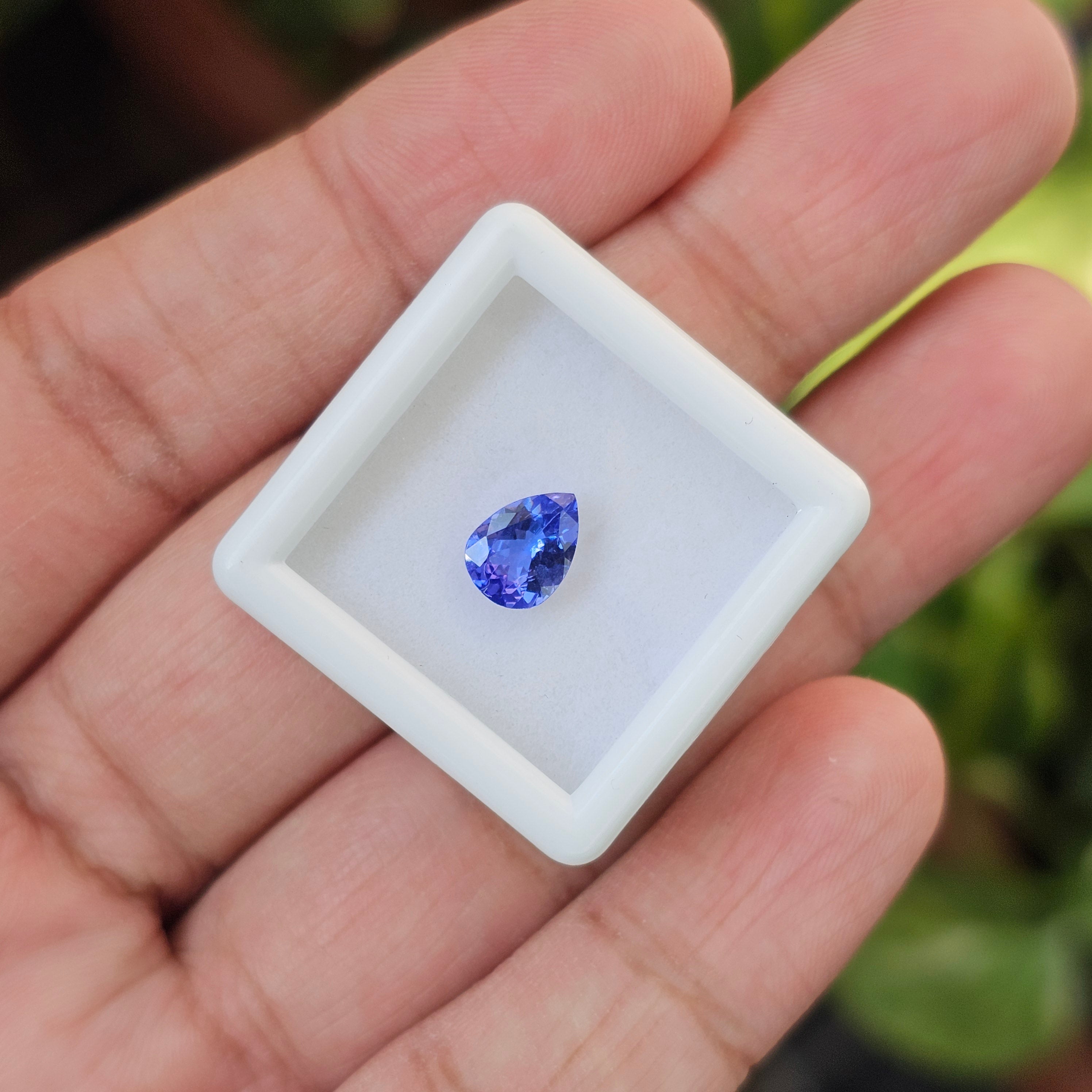 1 Pcs Of Natural Tanzanite Faceted | Pear Shape | Size: 8x6mm