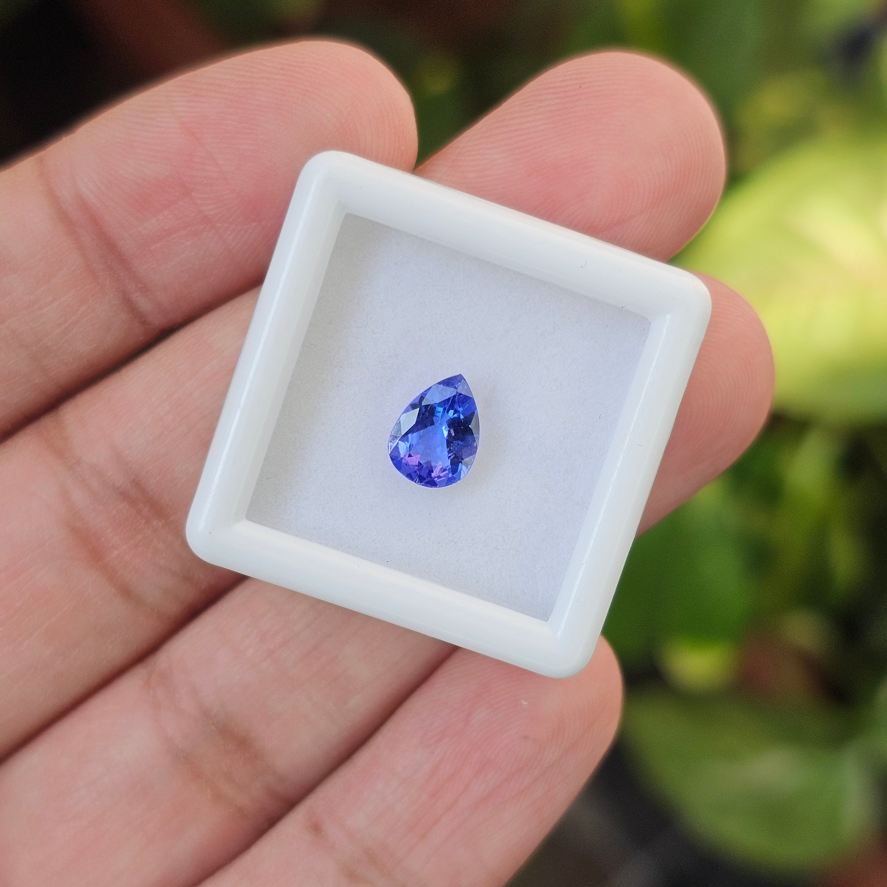 1 Pcs Of Natural Tanzanite Faceted | Pear Shape | Size: 8x6mm