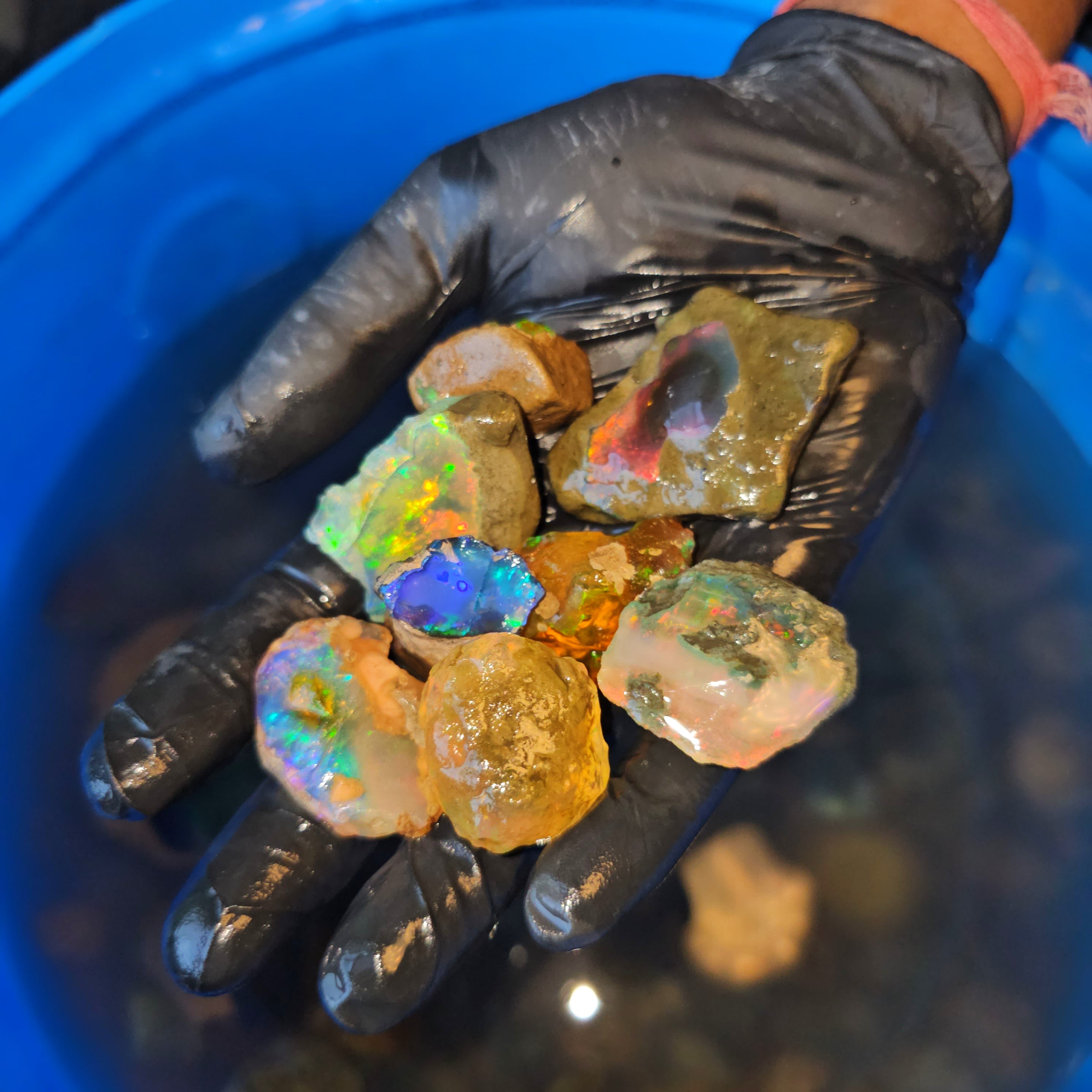 200 Grams of Natural Ethiopian Water Opal | Specimen Grade | Big Chunks | 8-10 Pcs