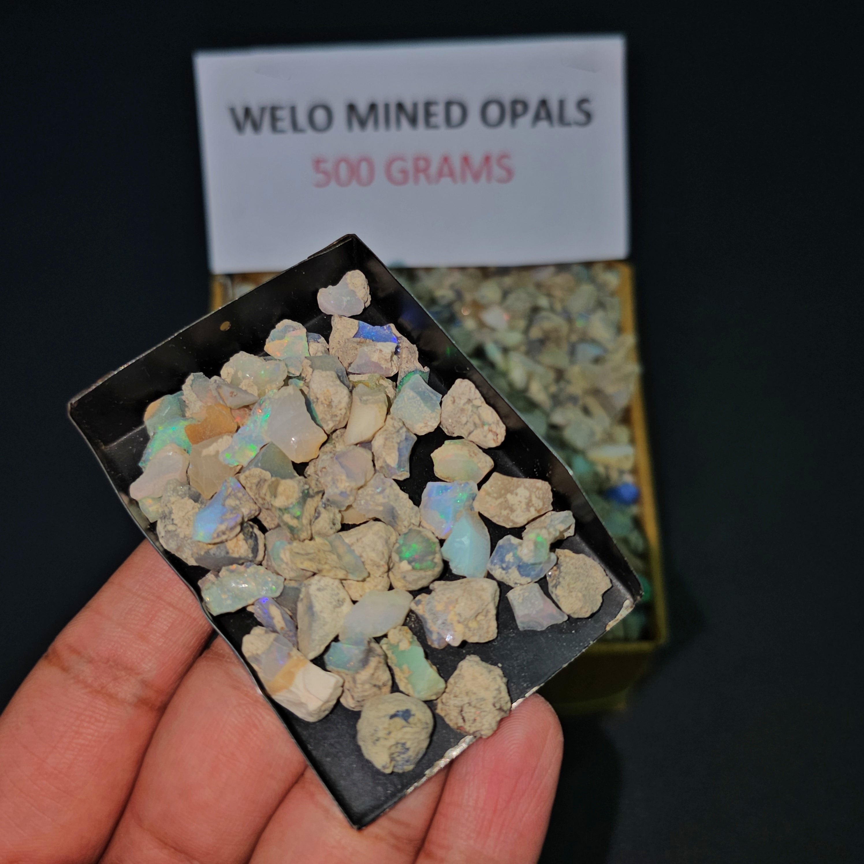 500 Grams of Welo Mined Raw Opal Box | Natural Earth Mined | 2000 Pieces