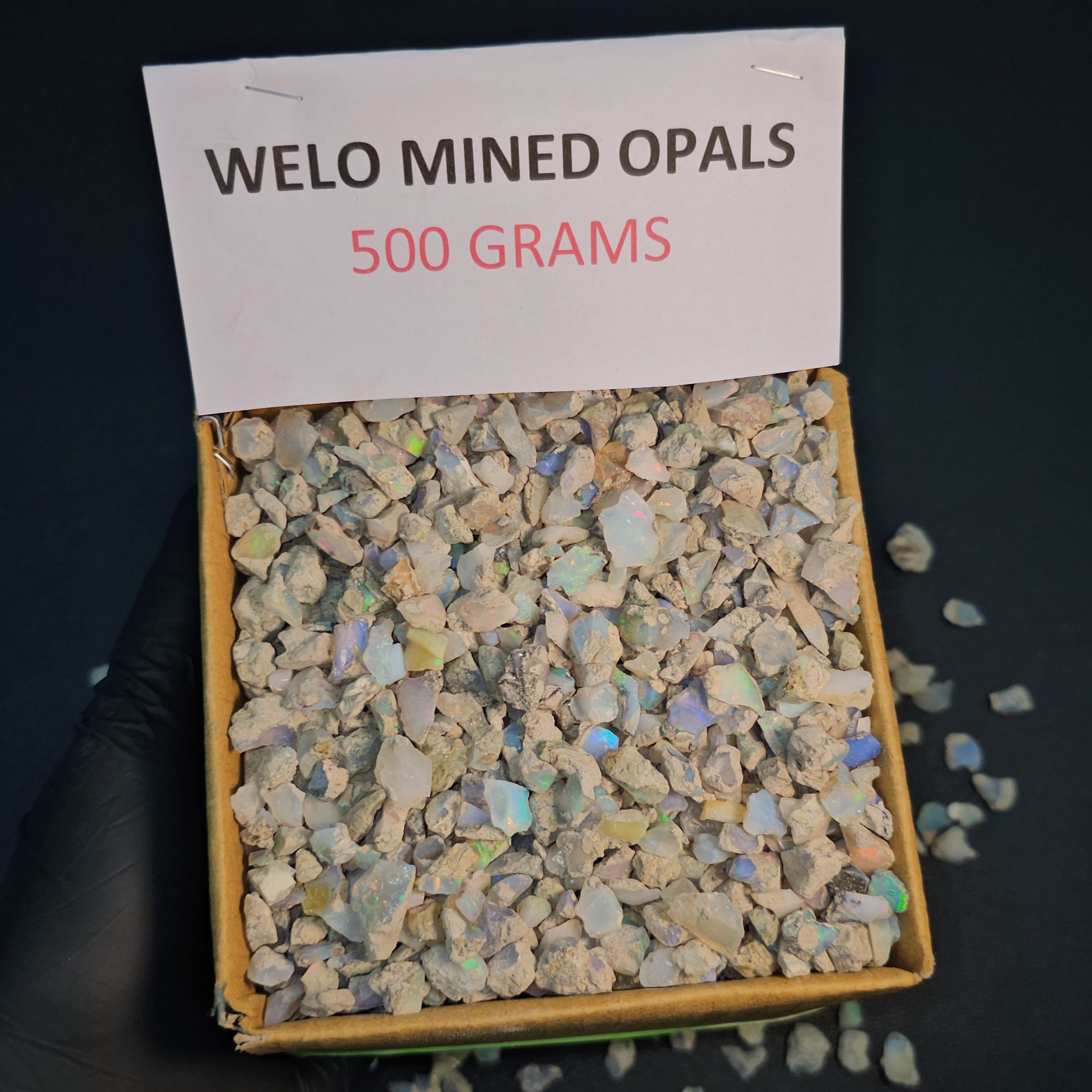 500 Grams of Welo Mined Raw Opal Box | Natural Earth Mined | 2000 Pieces