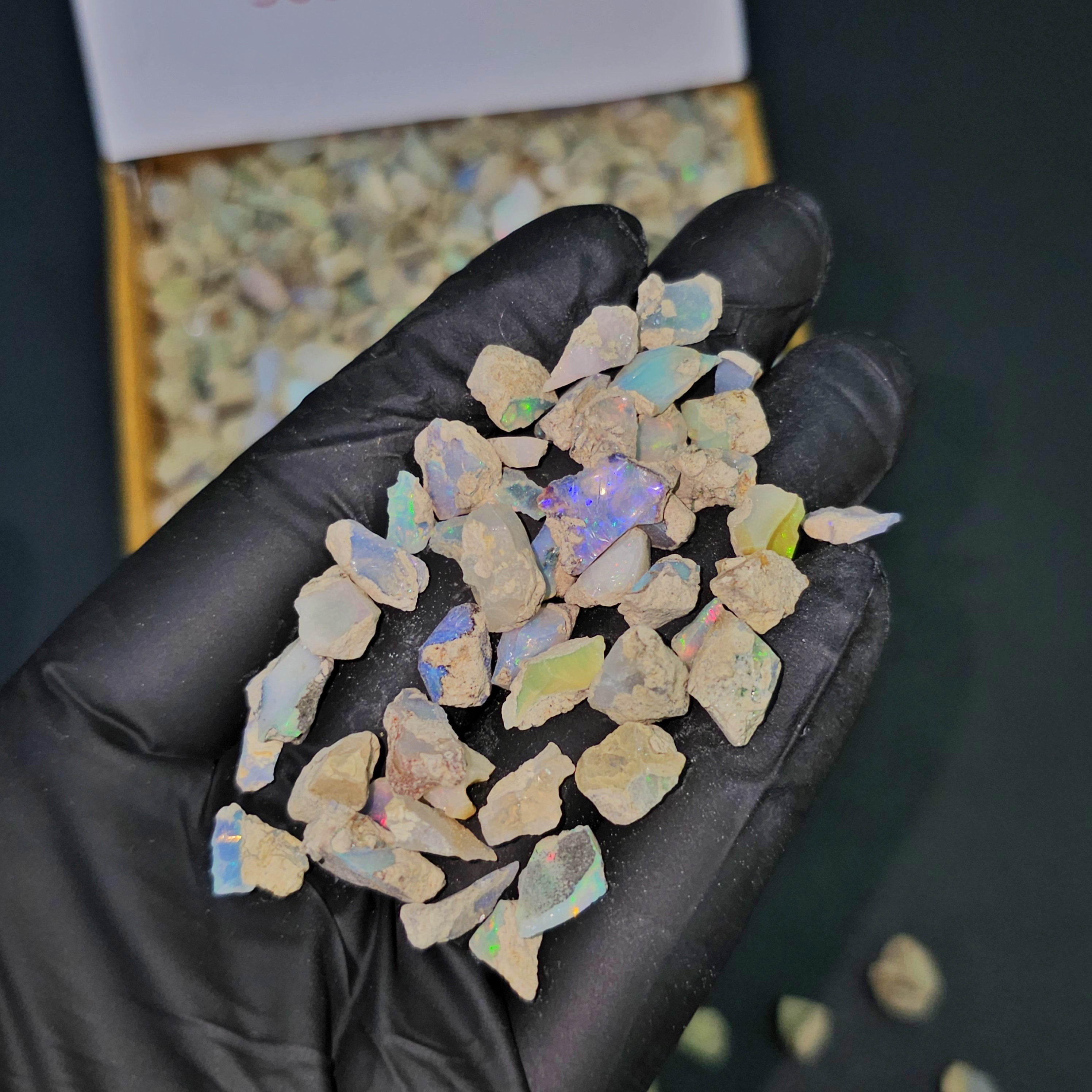 500 Grams of Welo Mined Raw Opal Box | Natural Earth Mined | 2000 Pieces