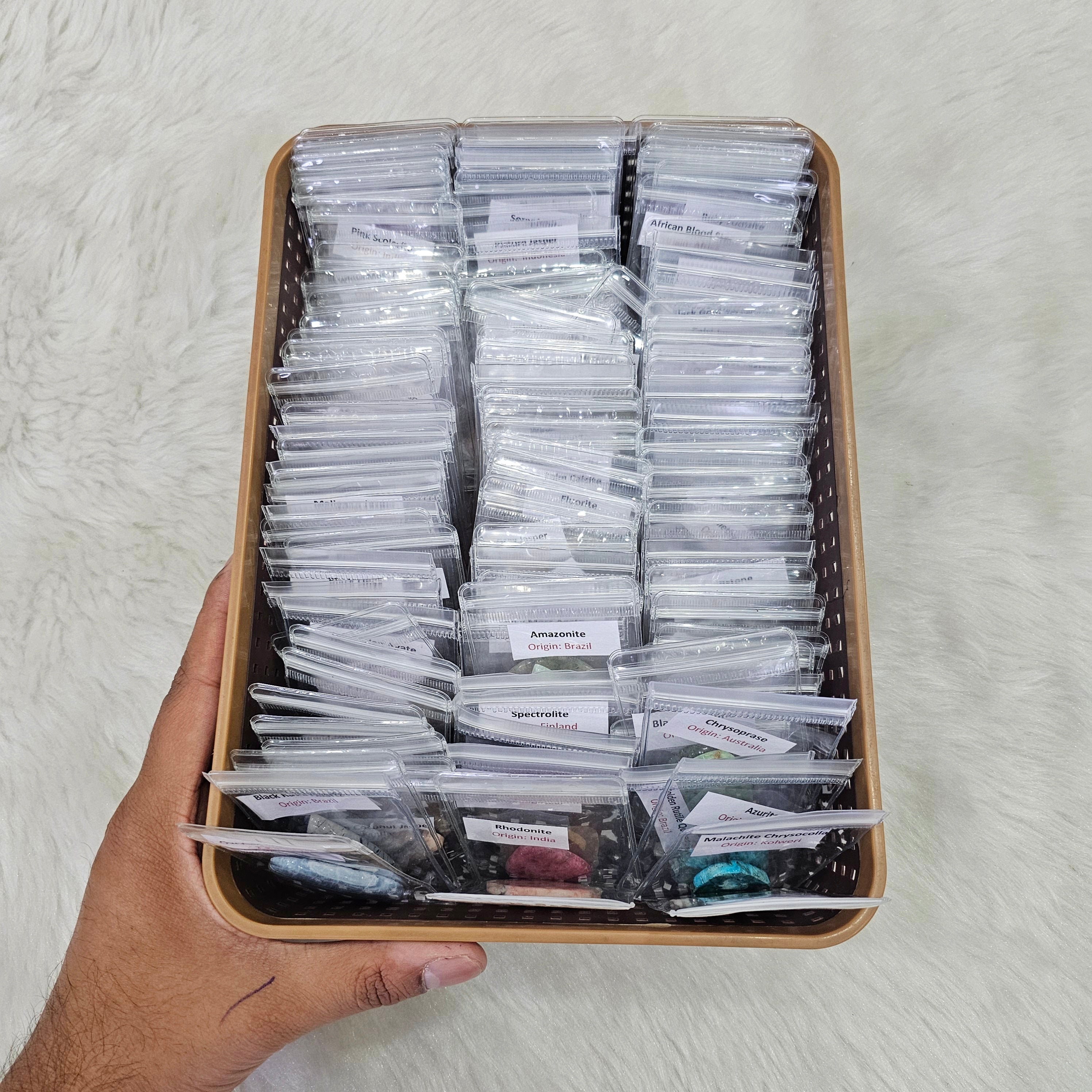 Ultimate 100 Pcs Cabochons box | 100 Unique Gemstones Labeled with origins