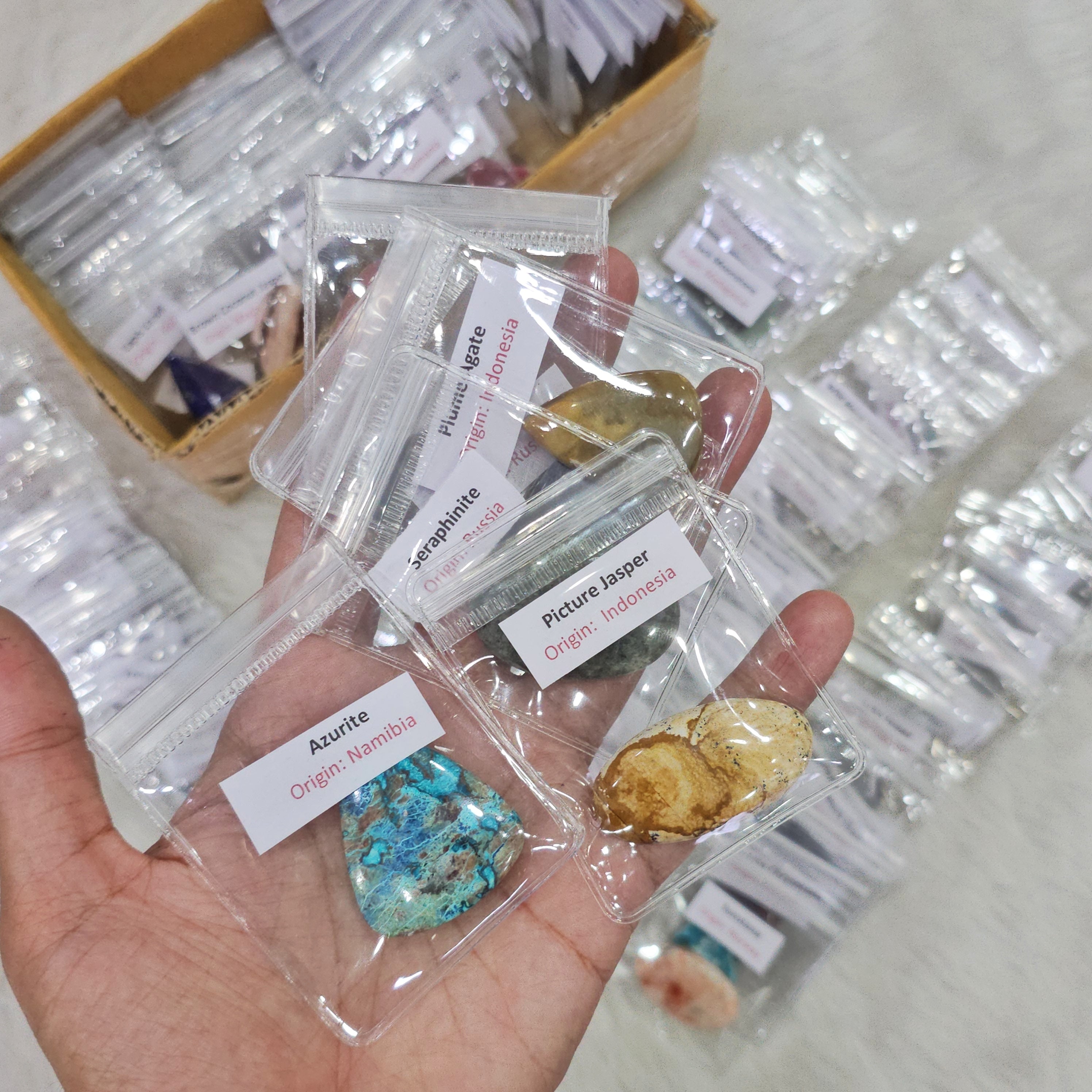 Ultimate 100 Pcs Cabochons box | 100 Unique Gemstones Labeled with origins