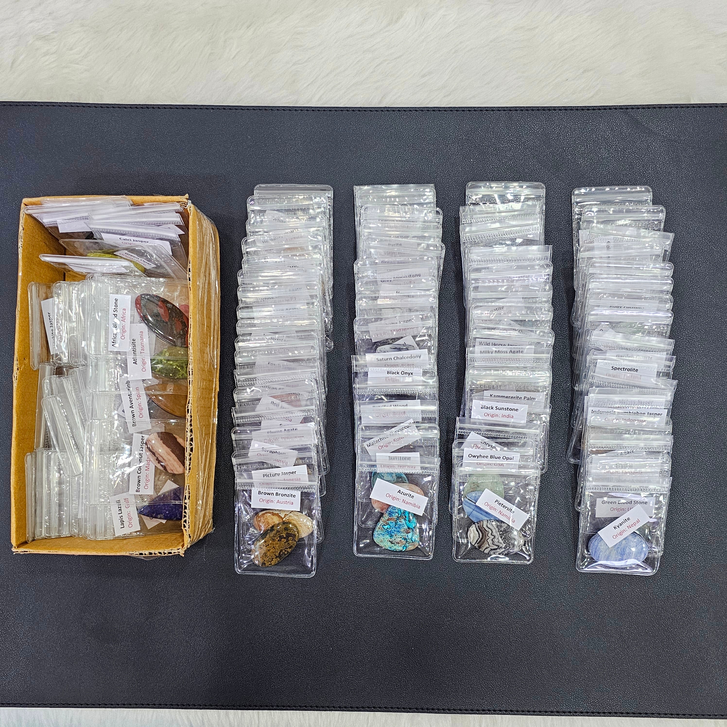 Ultimate 100 Pcs Cabochons box | 100 Unique Gemstones Labeled with origins