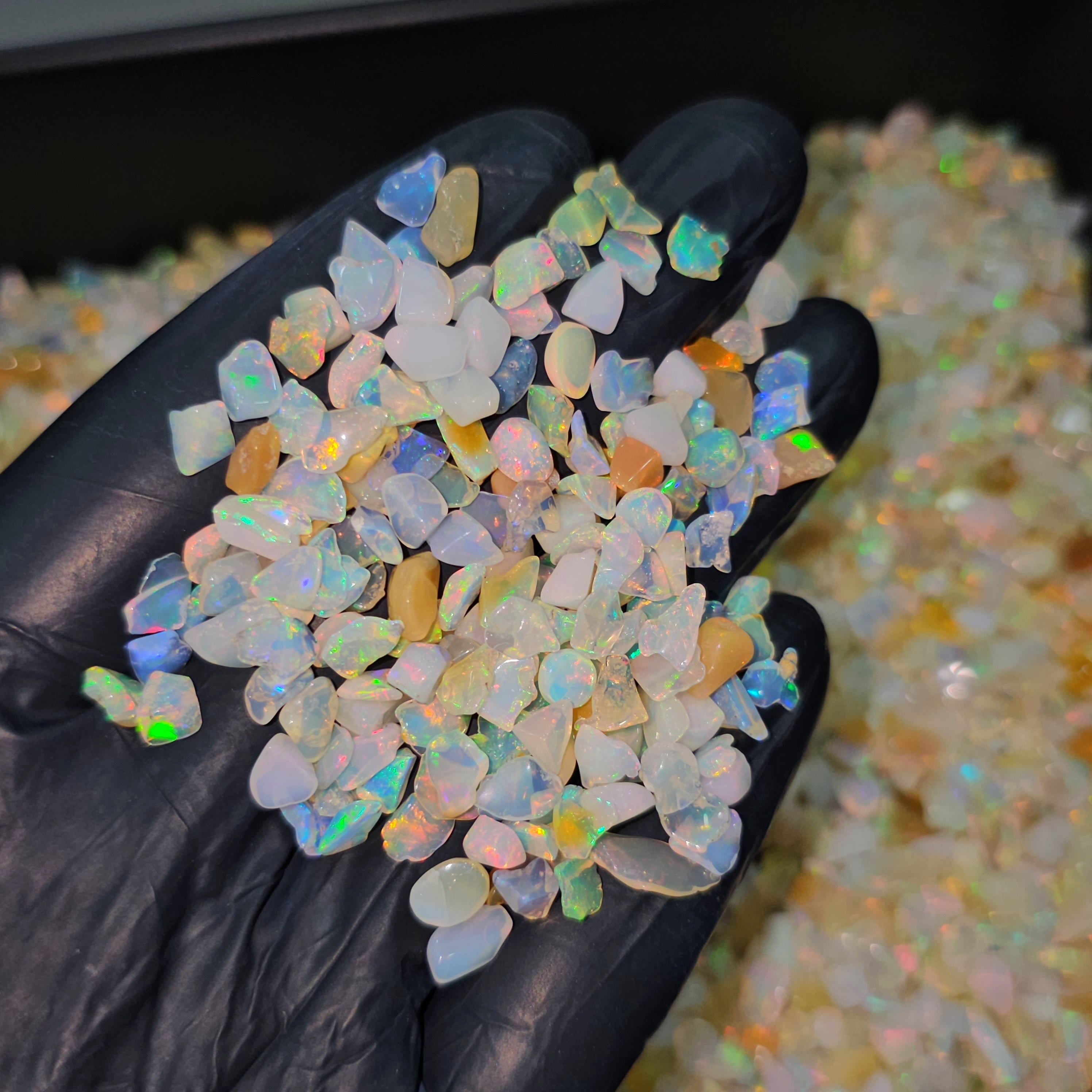 200 Carats of Polished Opal tumbles | sizes: 4-10mm | 500-600Pcs