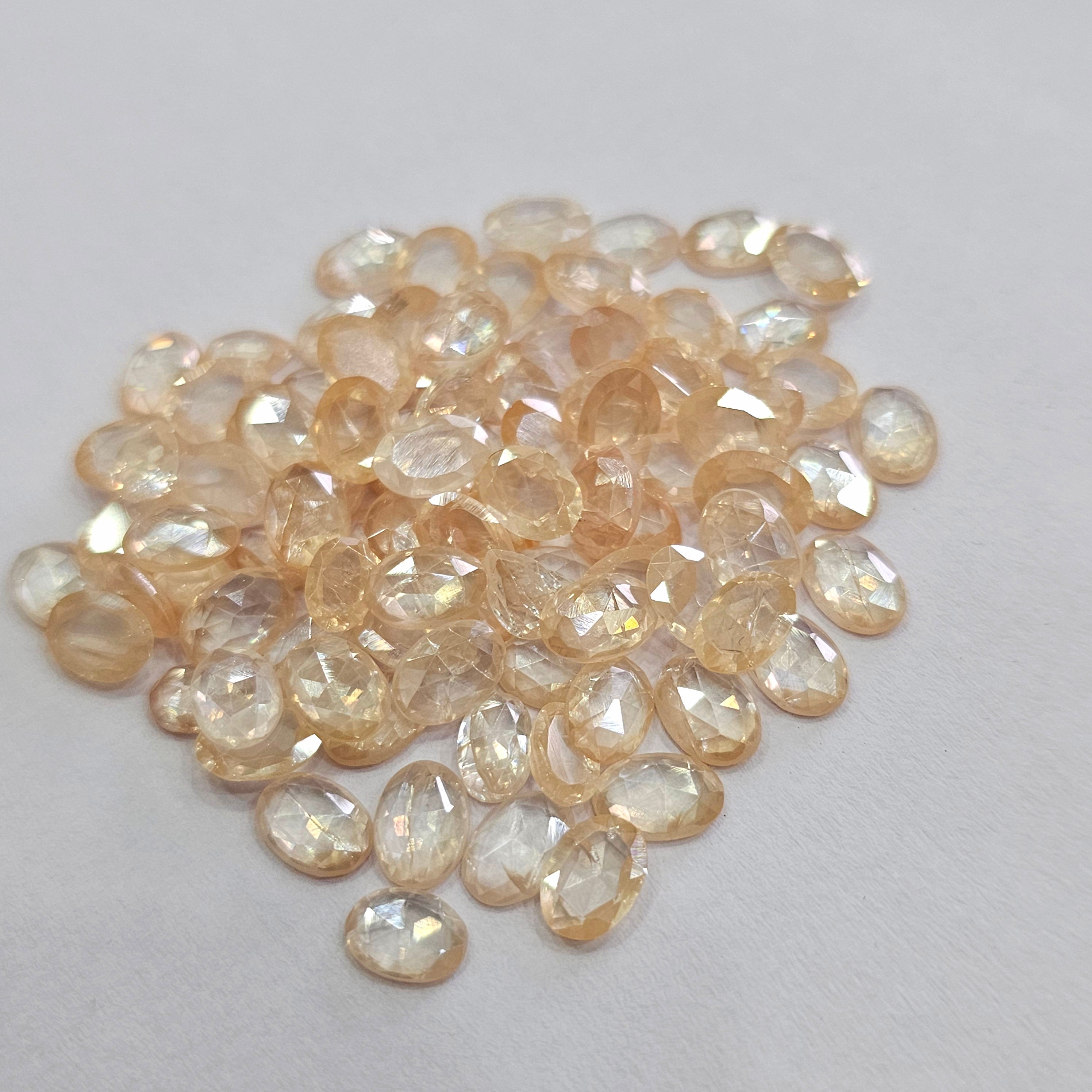 22pcs Moissanite Faceted | Size:6-7mm  | Mix Shape