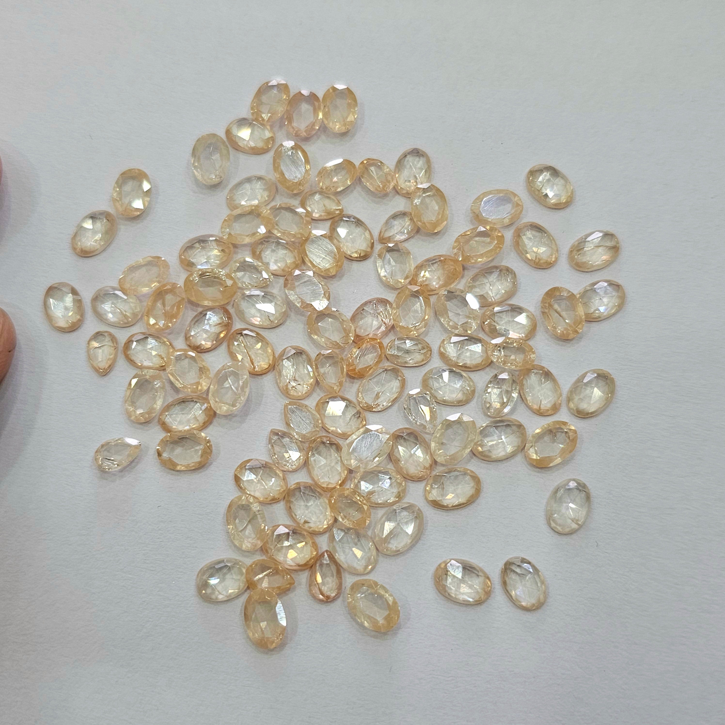 22pcs Moissanite Faceted | Size:6-7mm  | Mix Shape