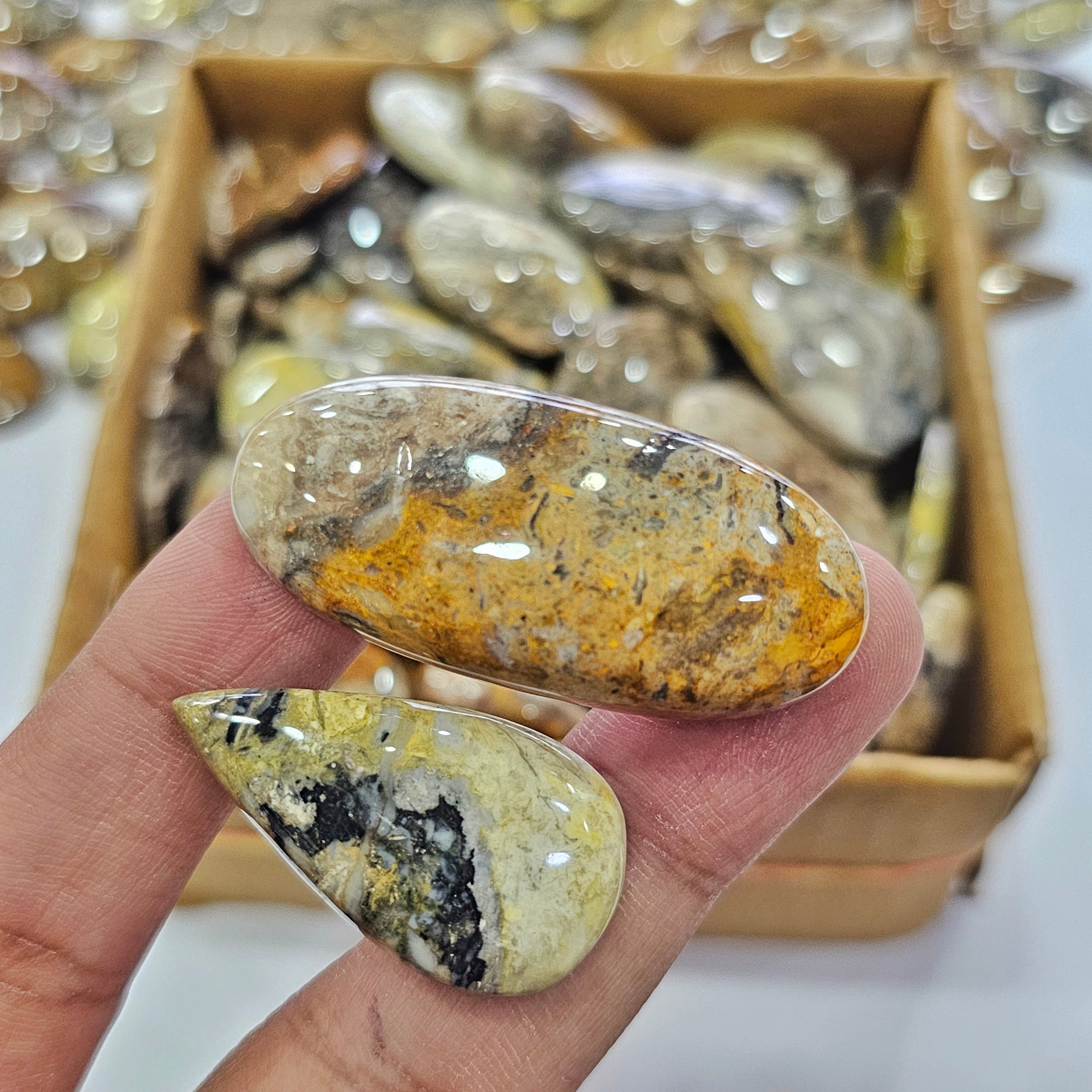 500 Grams of Rare Bumblee Jasper from Mount Papandayan | 24-50mm | 60-80pcs