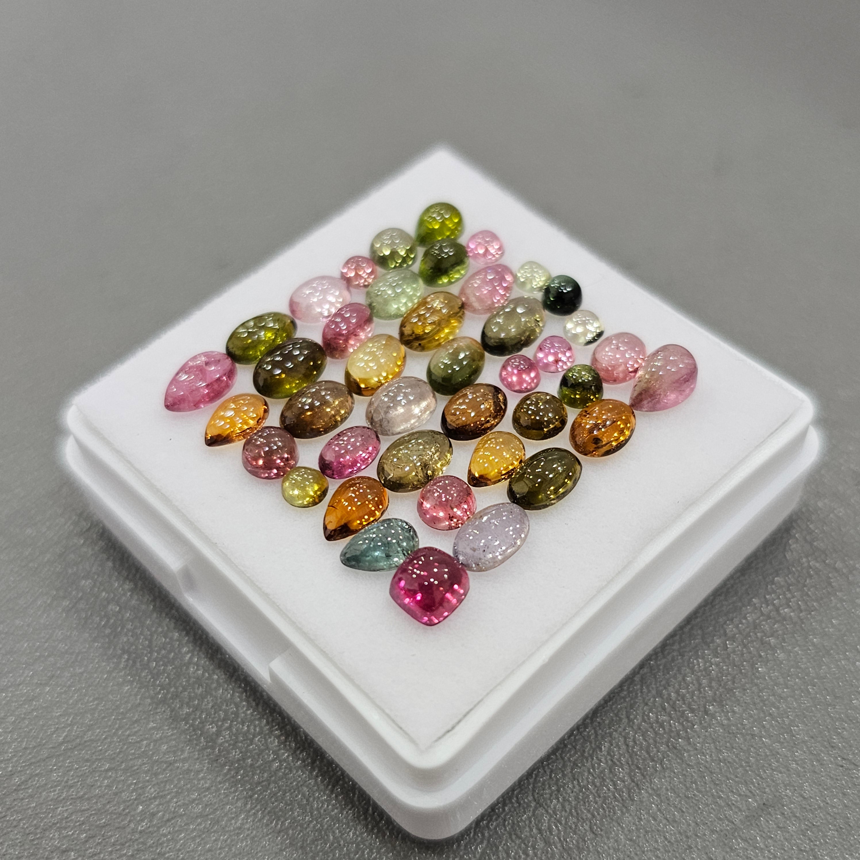41 Pcs Natural Tourmaline Faceted  |Mix| Size: 6-3mm - The LabradoriteKing