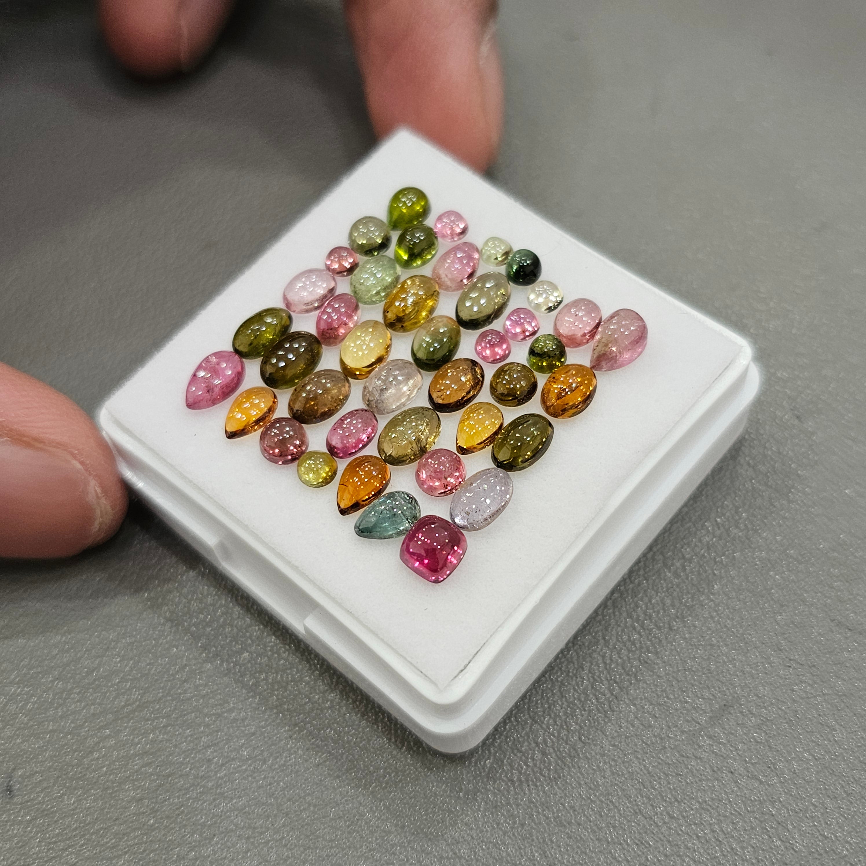 41 Pcs Natural Tourmaline Faceted  |Mix| Size: 6-3mm - The LabradoriteKing
