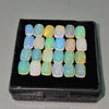 24 Pcs Natural Multi Fire Opal Ethiopian  | Rectangle| Size: 7x5mm