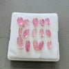 15 Pcs Natural Pink Tourmaline Cabochon  | Shape: Mix | Size: 6-10mm - The LabradoriteKing