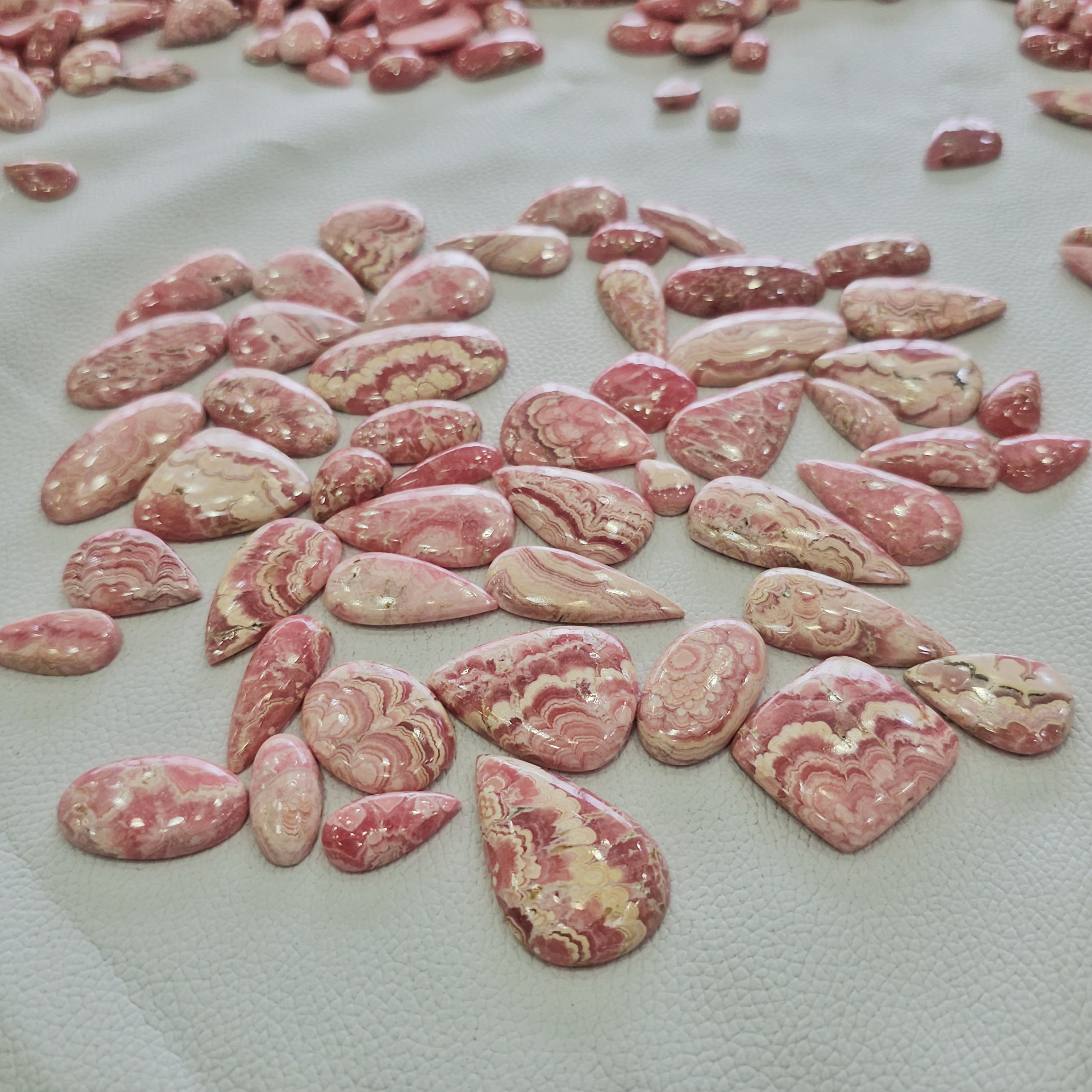 100 Grams Natural Rhodochrosite Gemstones | 15–45mm | 15–20 Pcs | Top Quality