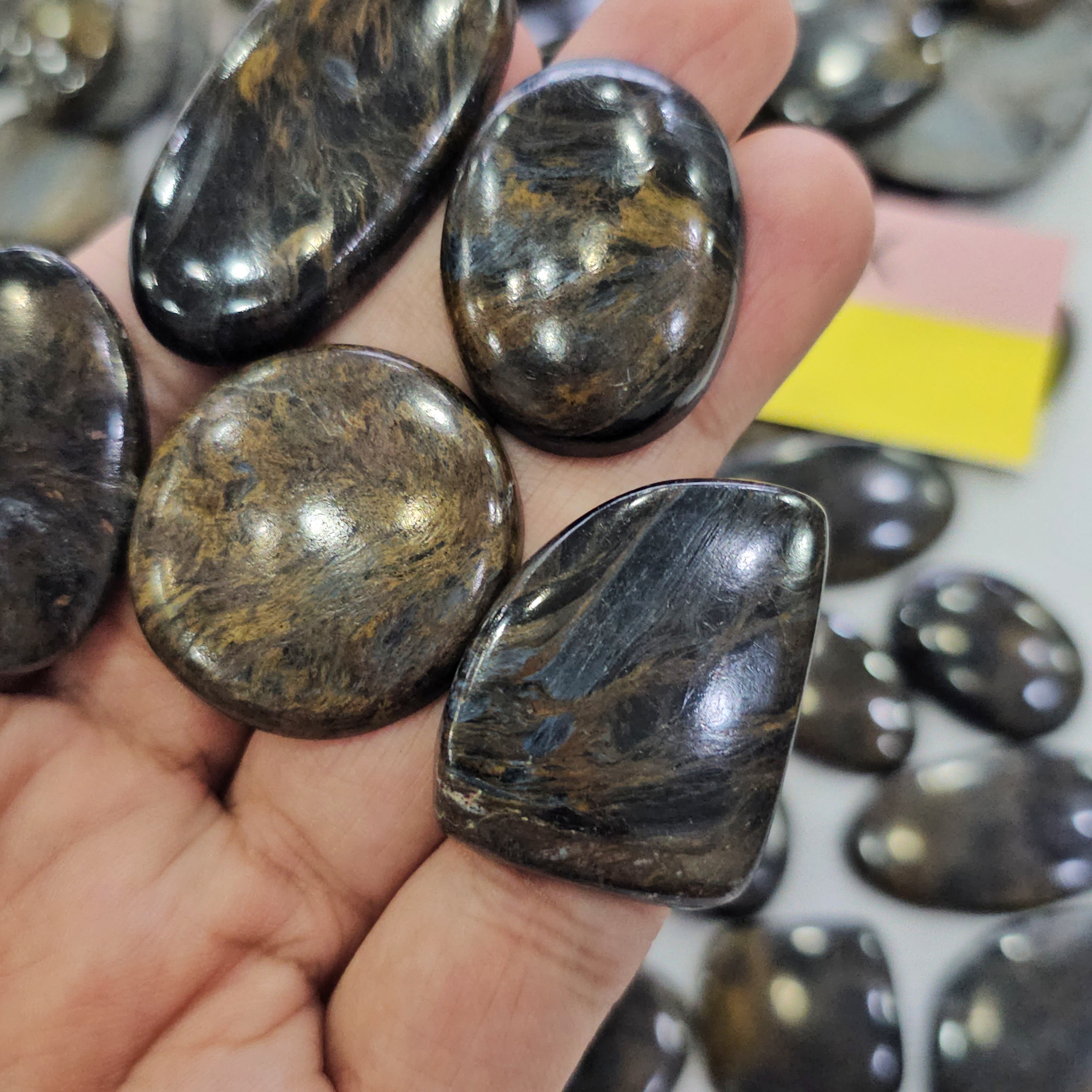 100 Grams Natural Pietersite-Dark Gemstones | 20–50mm | 12–15 Pcs | Mixed Shapes