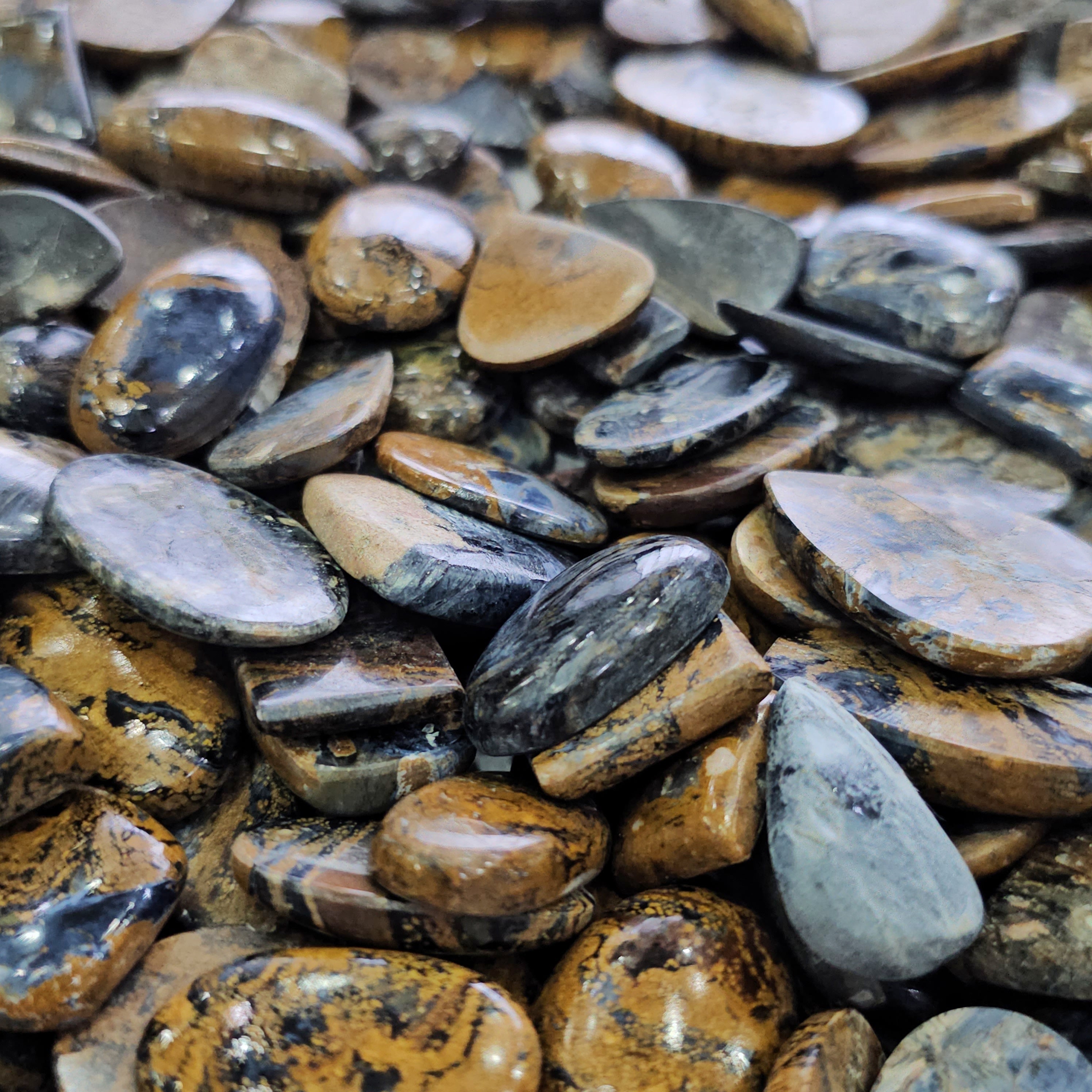 100 Grams Natural Pietersite with Blue Sheen Gemstones | 15–40mm | 20–25 Pcs | Mixed Shapes