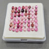 56 Pcs Natural Pink Tourmaline Cabochon | Oval | Size: 6-7mm