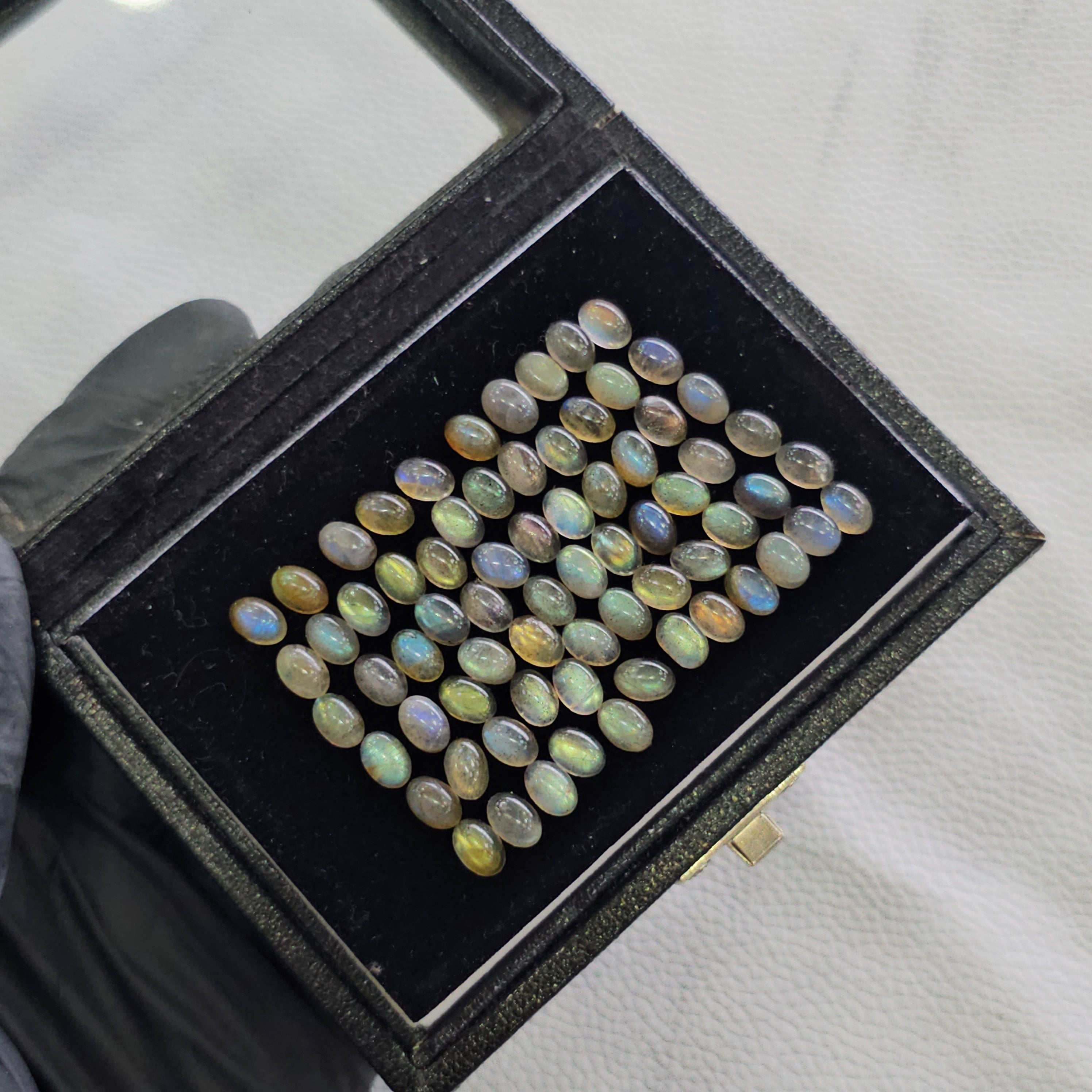 70 Pcs Labradorite Cabochons | 7x5mm | Oval Shape Gemstones