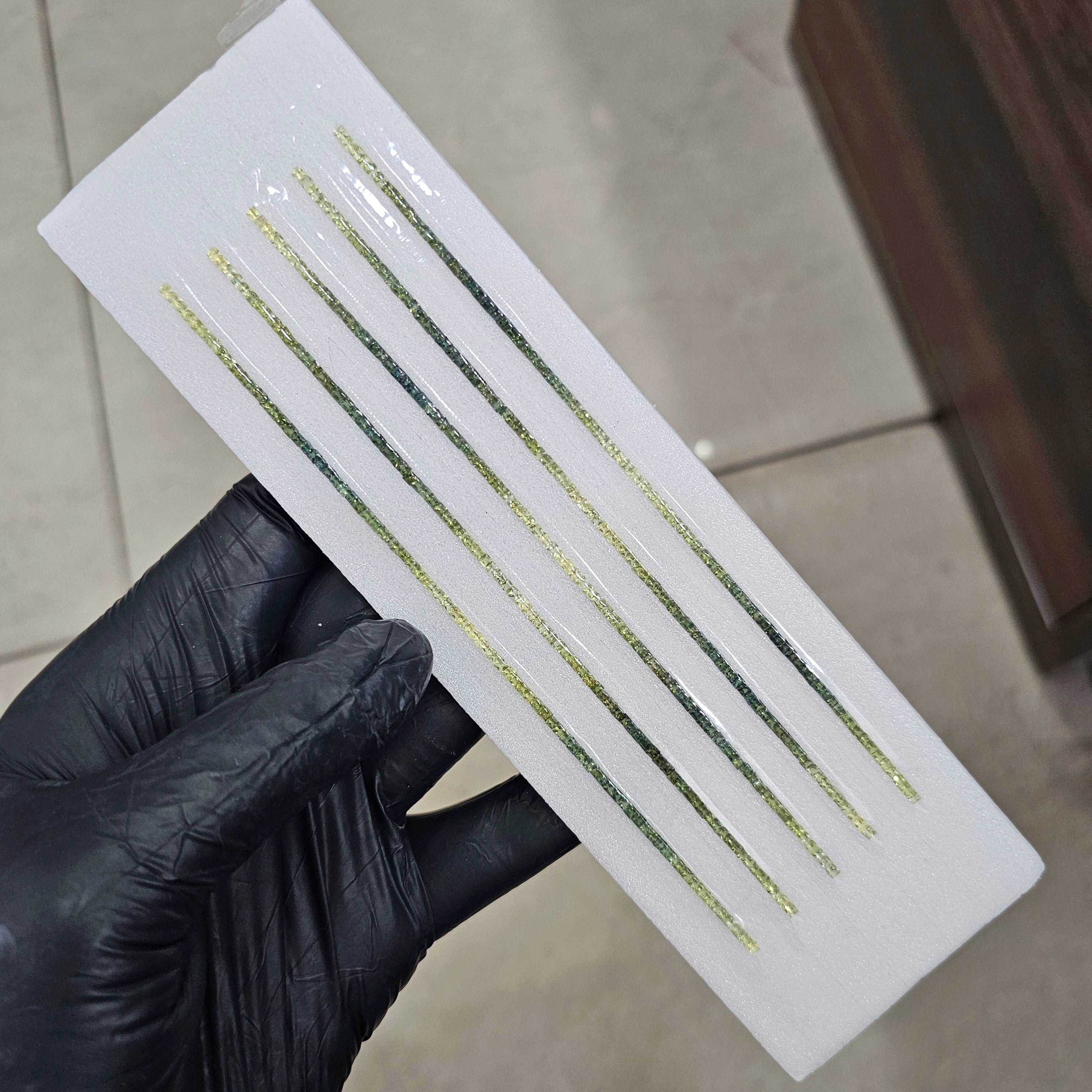 Natural Green Sapphire Shades Line | 7'' Inches Line  | 2mm | 4.60cts