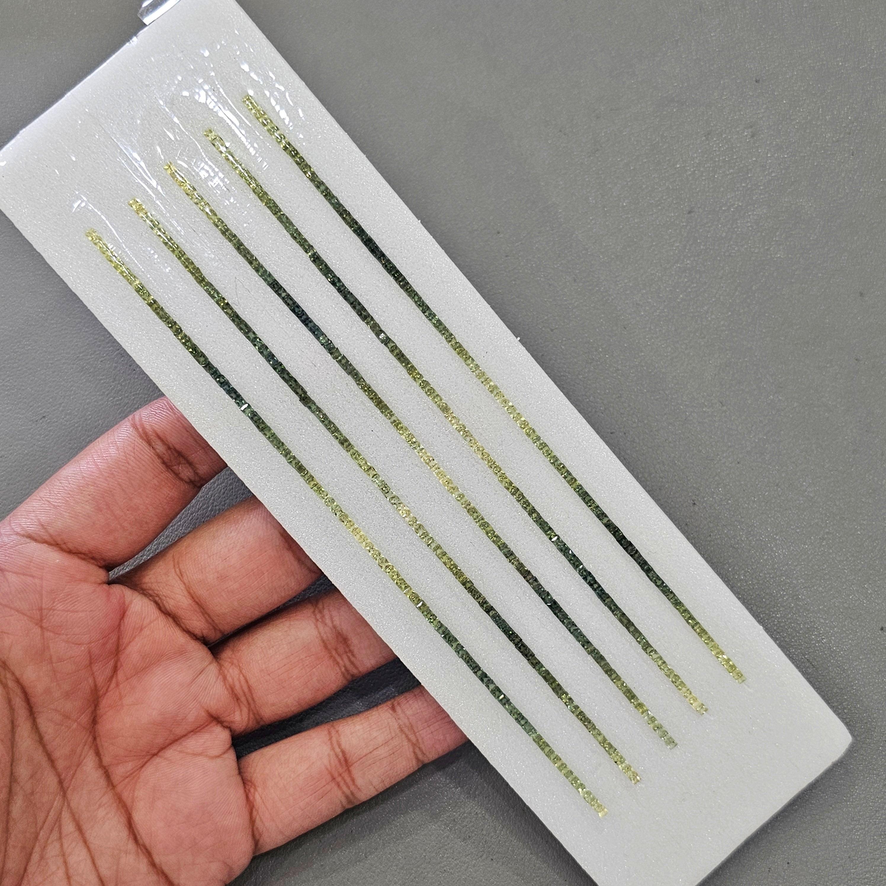 Natural Green Sapphire Shades Line | 7'' Inches Line  | 2mm | 4.60cts