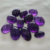 12 Pcs Of Natural Large Amethyst Cabochon | Oval | Size:18-27mm