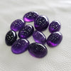 10 Pcs Of Natural Amethyst Large Cabochon | Oval | Size:22-28mm