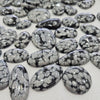 500 Grams / 1Kg of Natural Snowflake Obsidian Cabochons | 22–45mm | 60–80 Pcs | Mixed Shapes - The LabradoriteKing