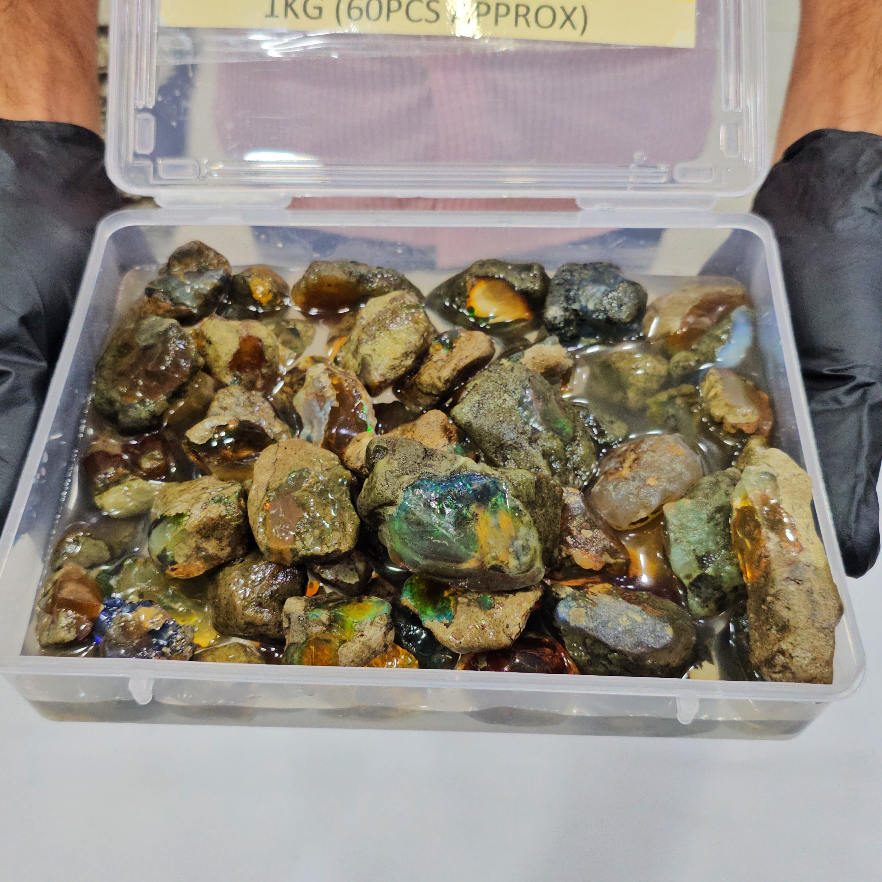 1Kg/ 500 gram of Natural Ethiopian Water Opal | Specimen Grade | All with play of colours