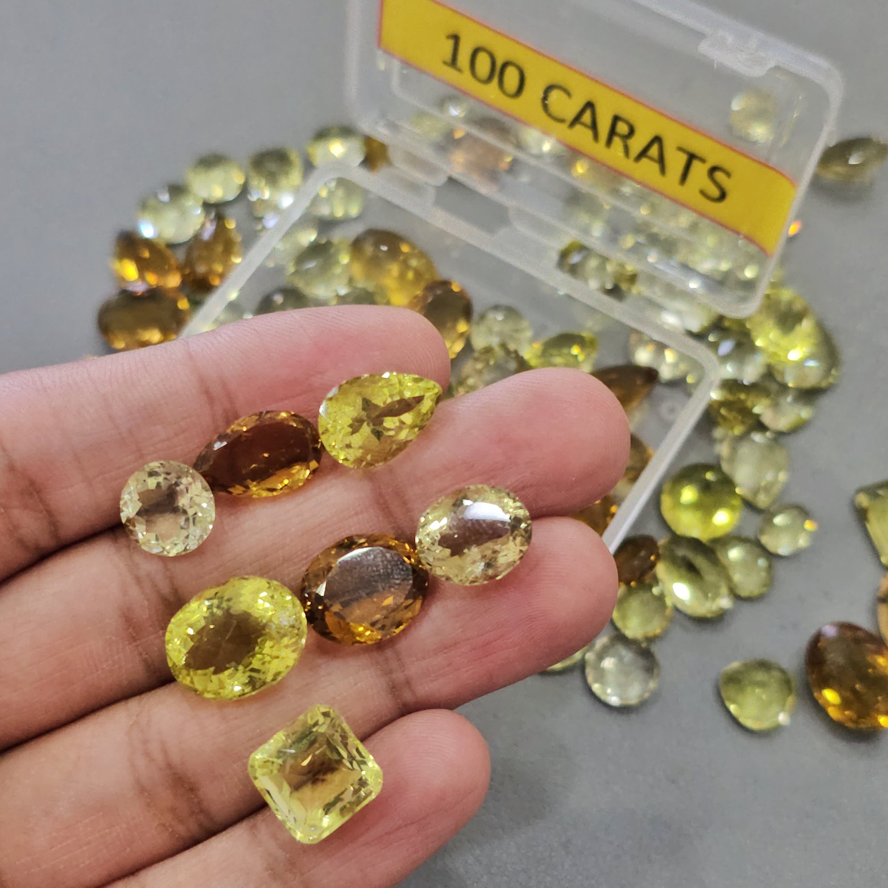 Week1: 100Cts of Natural Green Gold Quartz & Imperial Quartz | 10–20mm | 15–20 Pcs