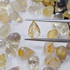Week2: 40 Pcs Golden Rutile Faceted Drops | 8–10mm | Side-Drilled