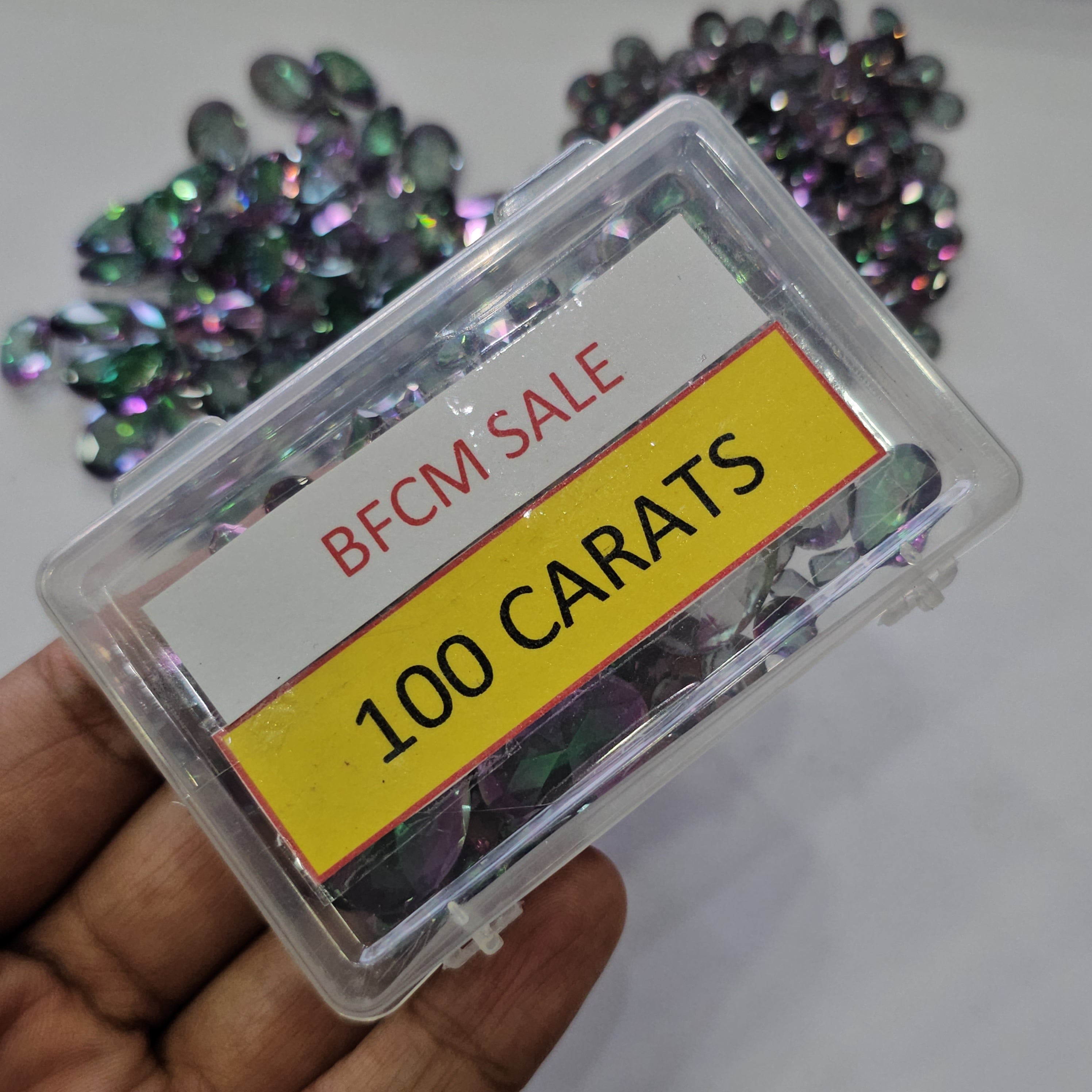 Week2: 100Cts Mystic Quartz Faceted Gemstones | 6–20mm | 70–80 Pcs | Mixed Shapes
