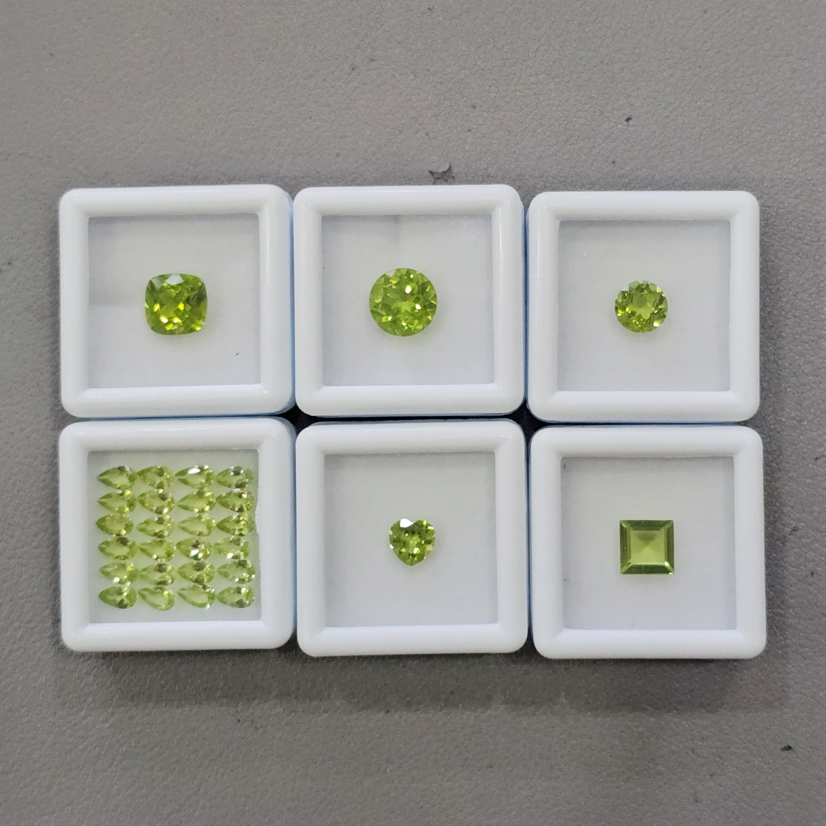 Week2: 6 Boxes of Peridot Faceted | 5–9mm | Mixed Shapes