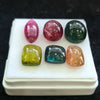 6 Pcs Natural Multi Tourmaline Cabochon | Mix | Size: 9-16mm