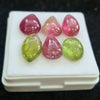 6 Pcs Natural Multi Tourmaline Cabochon | Mix | Size: 12-14mm