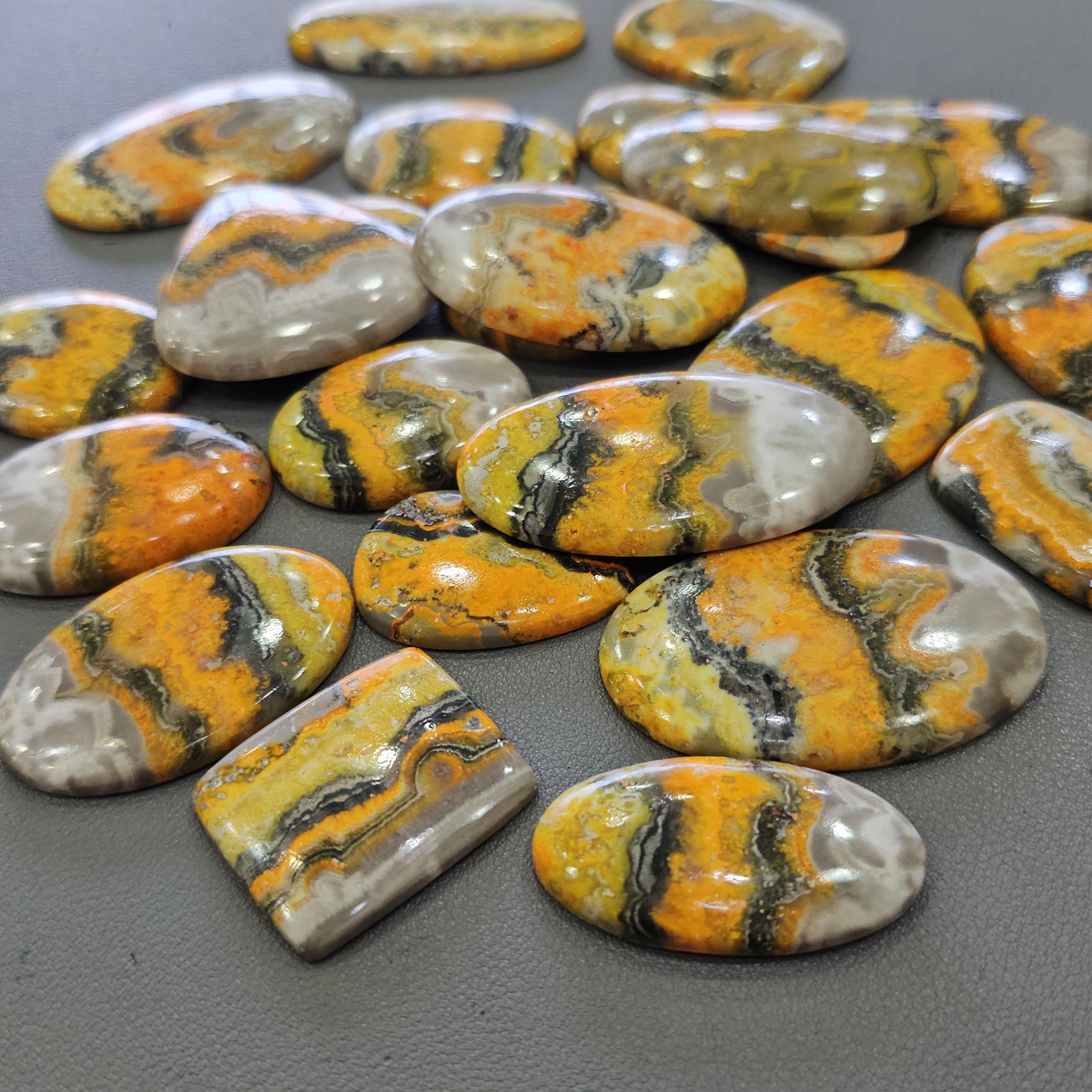 100 Grams Bumble Bee Jasper | Top Vibrant Quality | Approx. 40mm | 8–10 Pcs