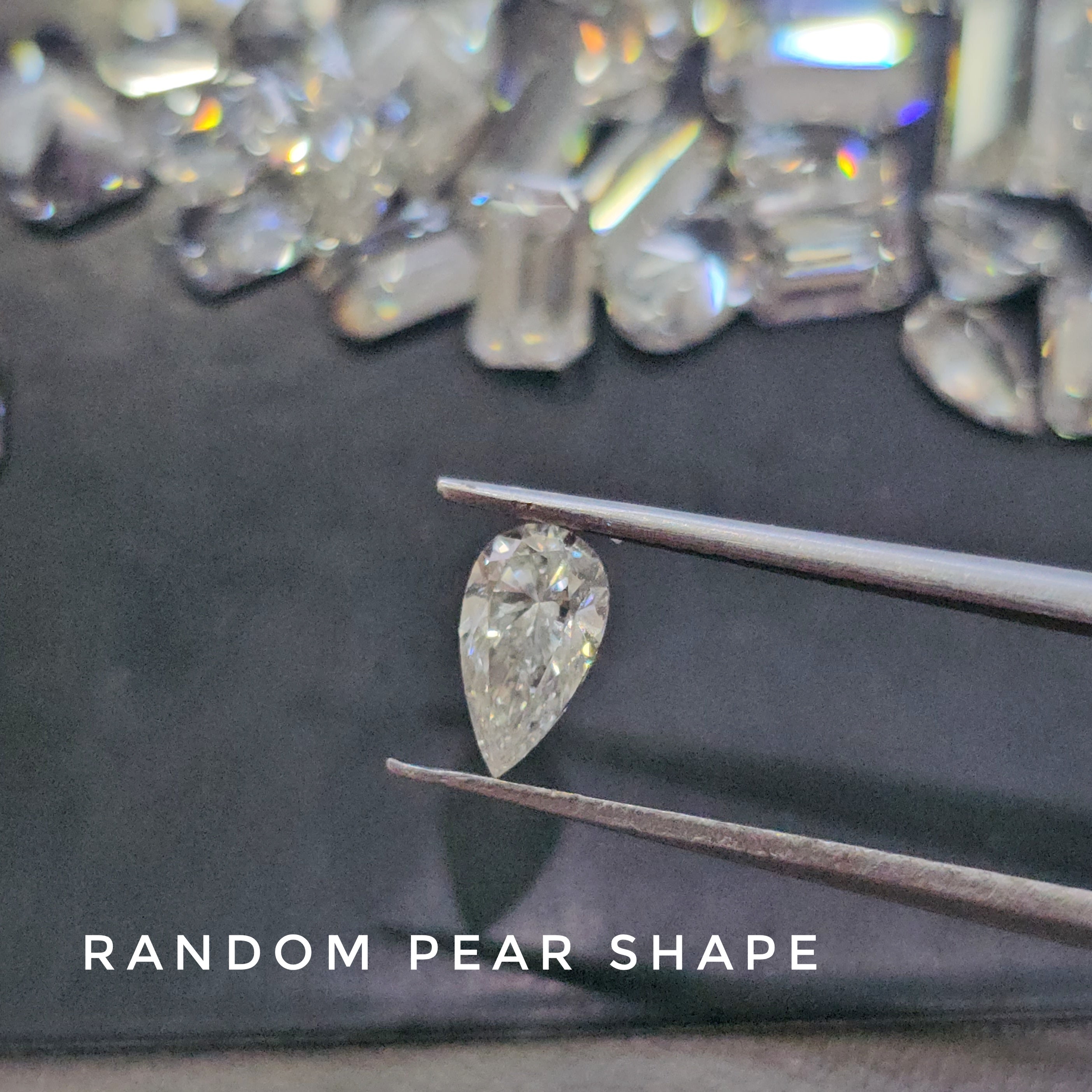 1 Random Piece of Lab grown Diamond | Pear or Rectangle 0.40-0.70